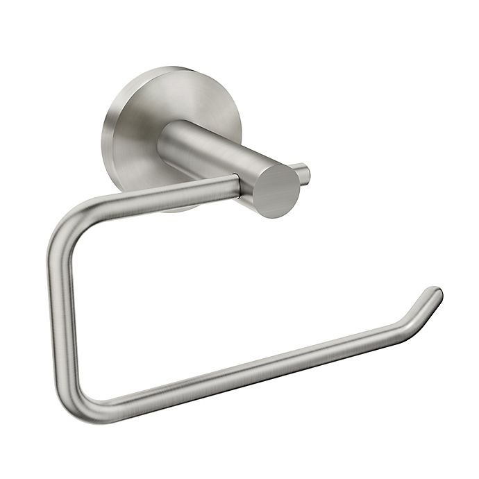 slide 1 of 2, Moen Arlys Wall Mount Toilet Paper Holder - Brushed Nickel, 1 ct