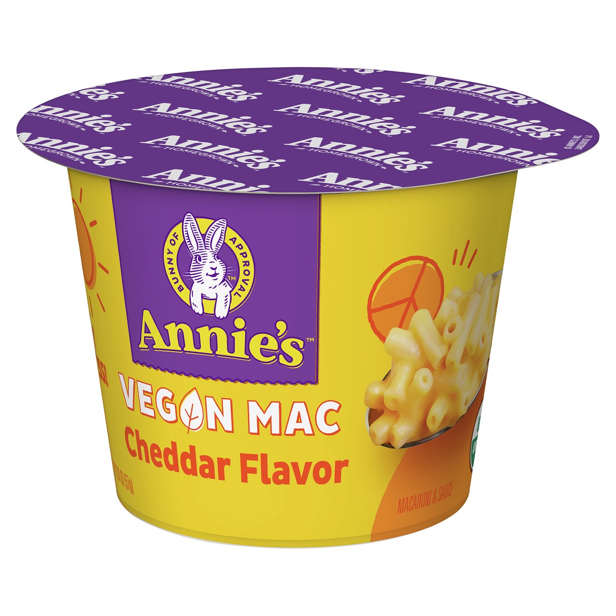 slide 3 of 9, Annie's Organic Vegan Cheddar Macaroni & Cheese, Microwavable, 1 cup, 2oz, 2.01 oz