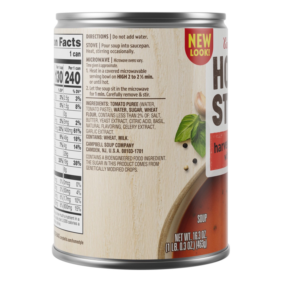slide 4 of 11, Campbell's Campbell’s Homestyle Tomato Basil Soup, 16.3 oz Can, 16.300 oz