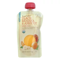 GreenWise Baby Food, Organic, Peach, Banana & Apricot, Stage 2