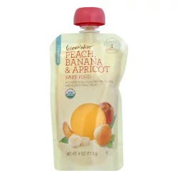 GreenWise Baby Food, Organic, Peach, Banana & Apricot, Stage 2