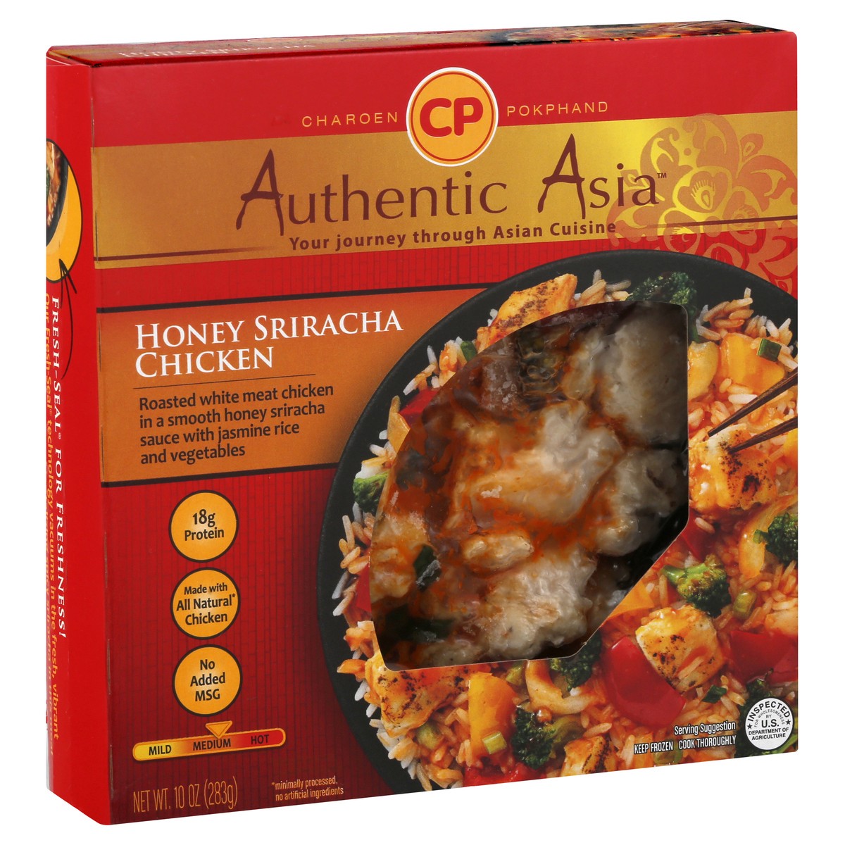 slide 11 of 12, Authentic Asia Honey Sriracha Chicken, 10 oz