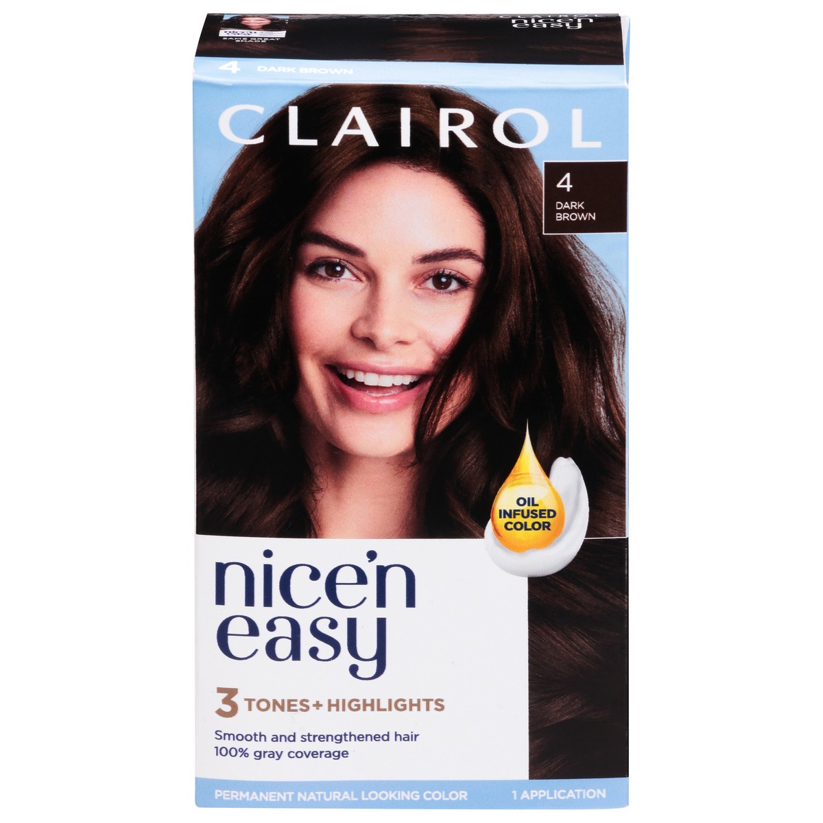 slide 7 of 13, Nice’n Easy Clairol Nice N Easy 4 Dark Brown, 1 ct
