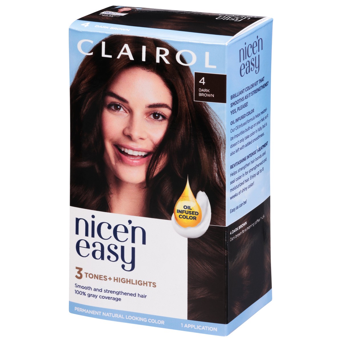 slide 12 of 13, Nice’n Easy Clairol Nice N Easy 4 Dark Brown, 1 ct
