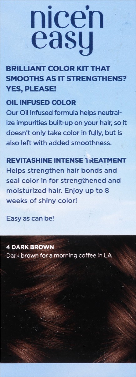 slide 13 of 13, Nice’n Easy Clairol Nice N Easy 4 Dark Brown, 1 ct