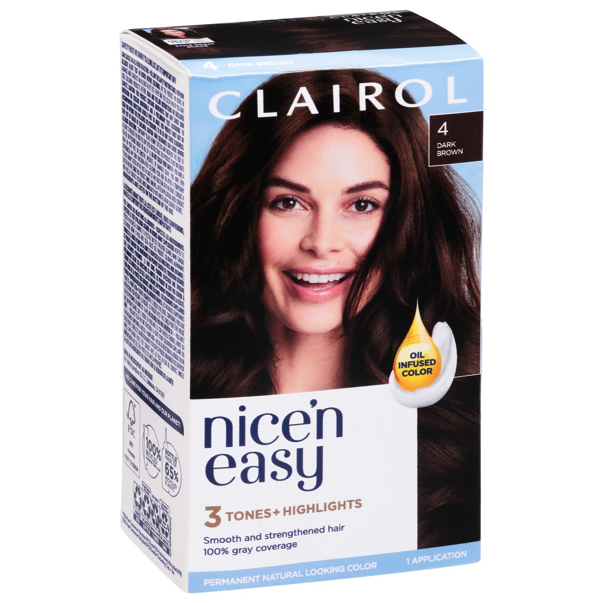 slide 9 of 13, Nice’n Easy Clairol Nice N Easy 4 Dark Brown, 1 ct