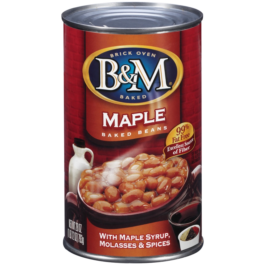 slide 1 of 4, Bm Bkd Beans Maple, 28 oz