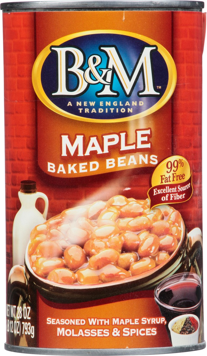 slide 4 of 12, B&M Maple Baked Beans 28 oz, 28 oz