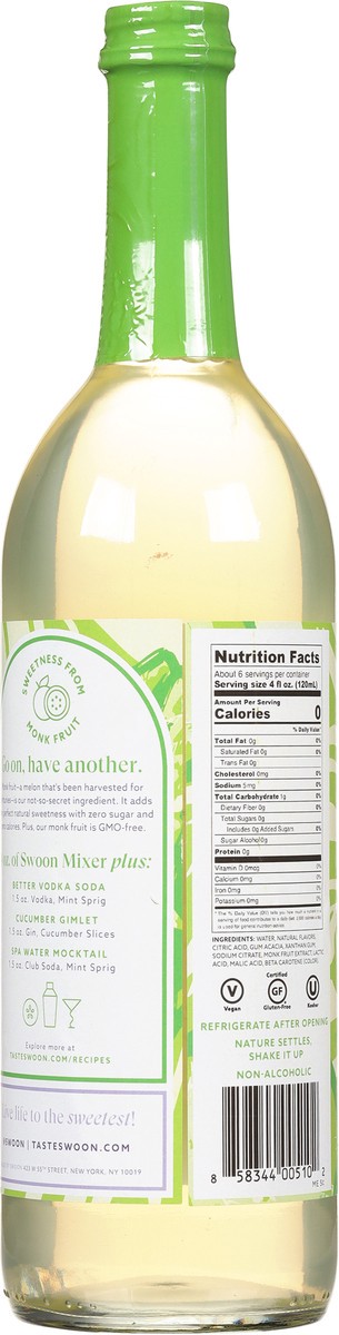 slide 5 of 9, Swoon Mixers Cucumber Mint Cocktail Mixer 25.4 fl oz, 25.4 fl oz