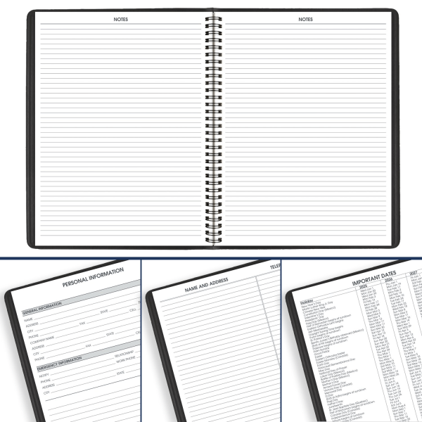 slide 4 of 10, AT-A-GLANCE® Academic 2025-2026 Weekly Appointment Book Planner, Black, Large, 8 1/4"" x 11"", 1 ct