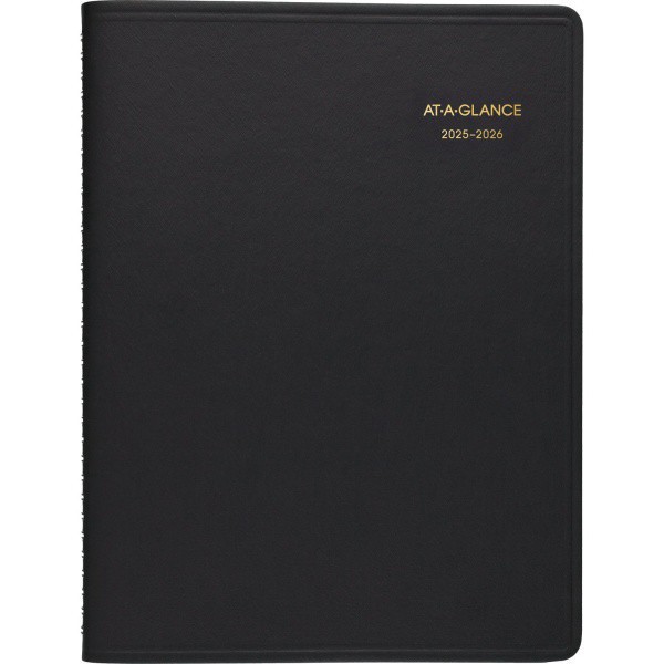 slide 3 of 10, AT-A-GLANCE® Academic 2025-2026 Weekly Appointment Book Planner, Black, Large, 8 1/4"" x 11"", 1 ct