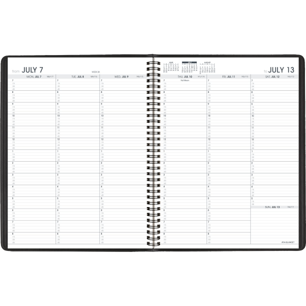 slide 2 of 10, AT-A-GLANCE® Academic 2025-2026 Weekly Appointment Book Planner, Black, Large, 8 1/4"" x 11"", 1 ct