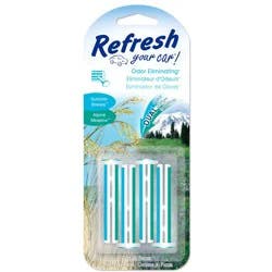 Refresh Alpine Meadow and Summer Breeze Odor Eliminating Auto Vent Sticks