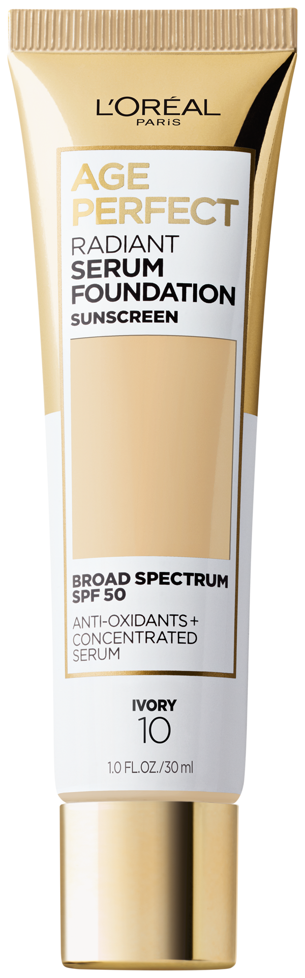 slide 1 of 7, L'Oréal Age Perfect Radiant Serum Foundation With Spf 50, Ivory, 1 oz