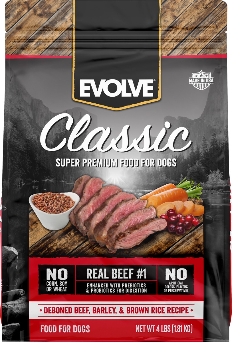slide 2 of 2, Evolve® dog food, deboned beef, barley and bison recipe, 3.5 lb