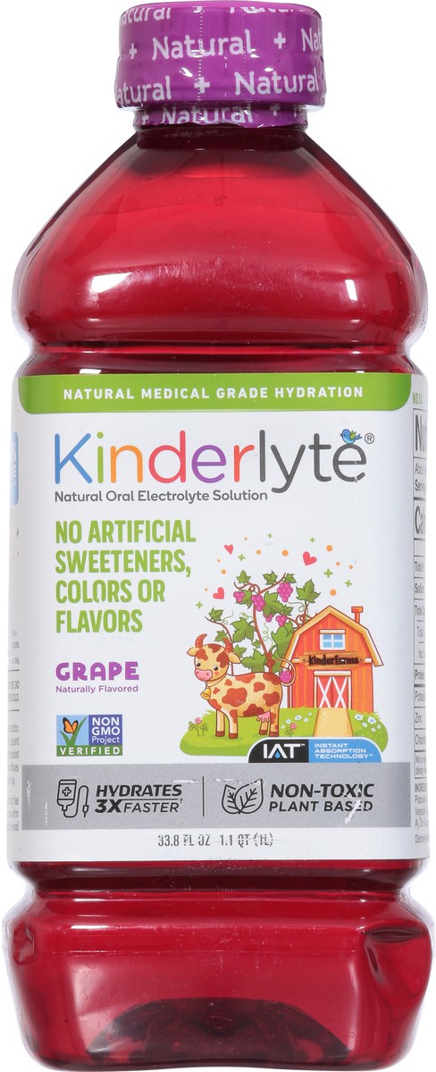 slide 4 of 9, Kinderlyte Grape Electrolyte Solution 33.8 fl oz, 33.8 fl oz