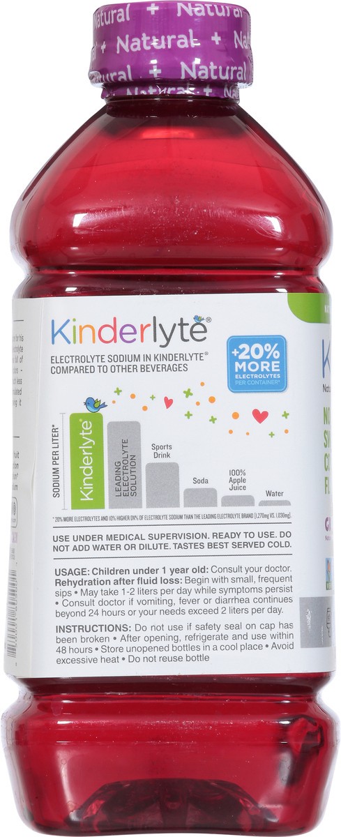 slide 9 of 9, Kinderlyte Grape Electrolyte Solution 33.8 fl oz, 33.8 fl oz