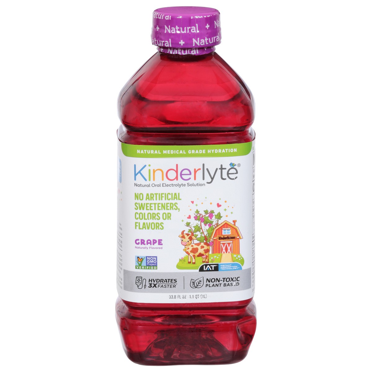 slide 1 of 9, Kinderlyte Grape Electrolyte Solution 33.8 fl oz, 33.8 fl oz