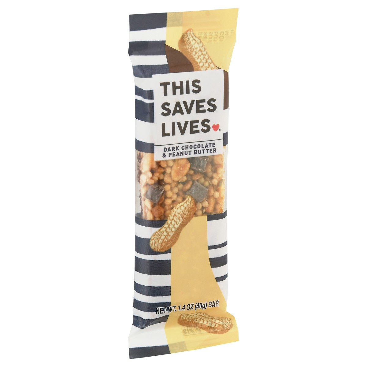 slide 5 of 9, This Saves Lives Dark Chocolate & Peanut Butter Bar 1.4 oz Bag, 1.4 oz