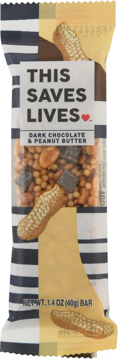 slide 6 of 9, This Saves Lives Dark Chocolate & Peanut Butter Bar 1.4 oz Bag, 1.4 oz