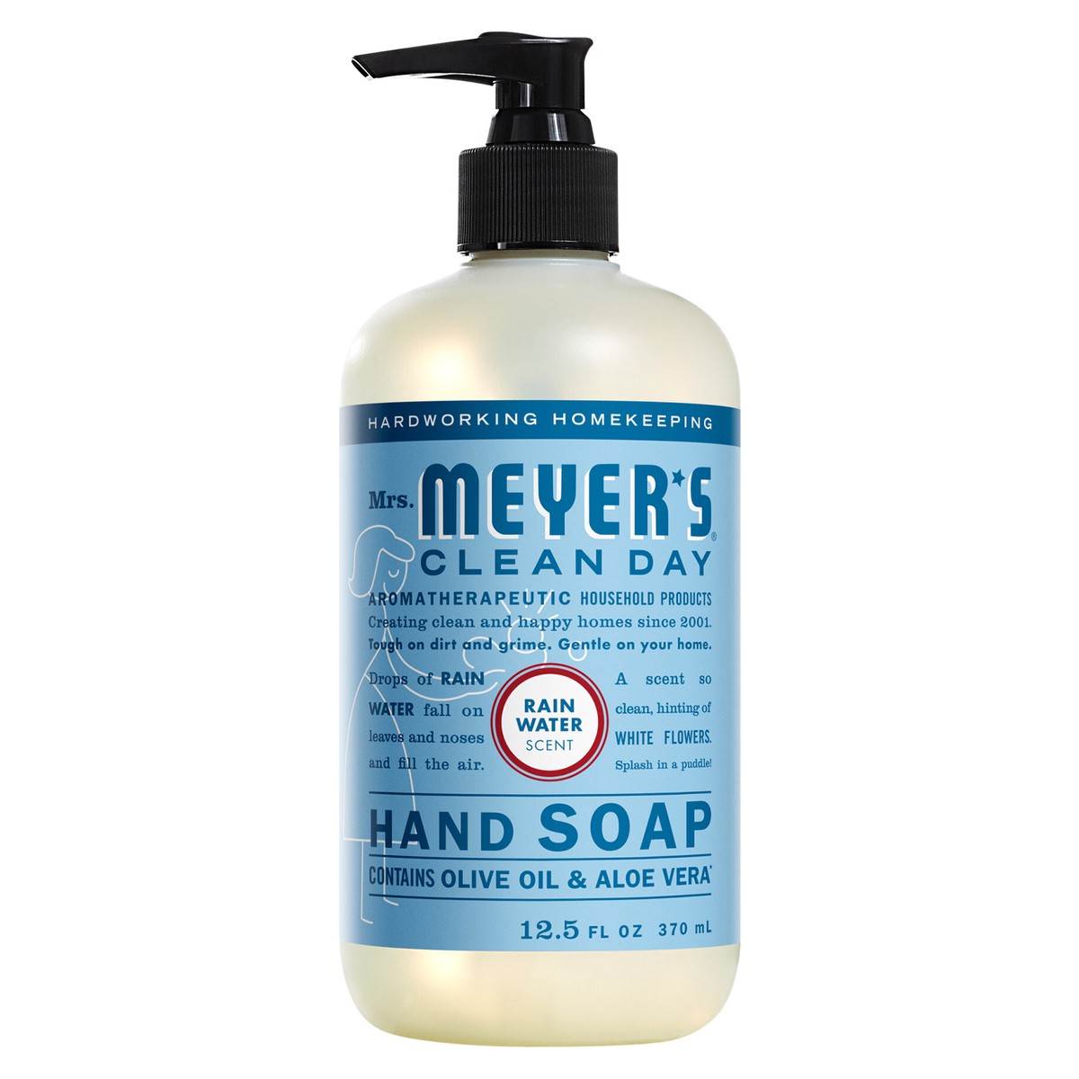 slide 1 of 3, Mrs. Meyer's Clean Day Liquid Hand Soap, Rain Water Scent, 12.5 Ounce Bottle, 12.5 fl oz