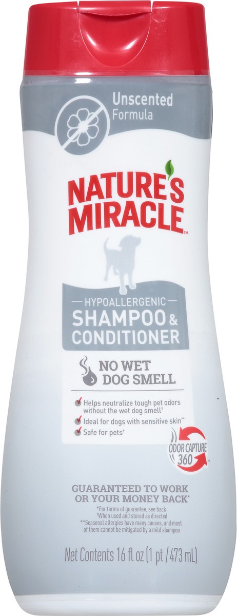 slide 6 of 9, Nature's Miracle Hypoallergenic Unscented Formula Shampoo & Conditioner 16 fl oz, 16 fl oz