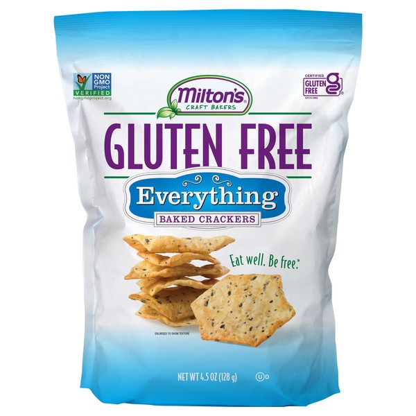 slide 1 of 1, Milton's Milton's Gluten Free Everything Baked Crackers, 4.5 oz