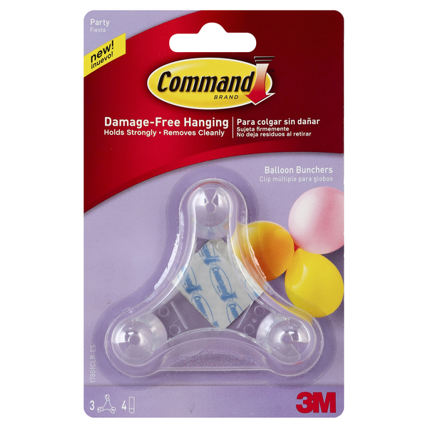 slide 1 of 1, 3M Command Party Balloon Bunchers, 3 ct