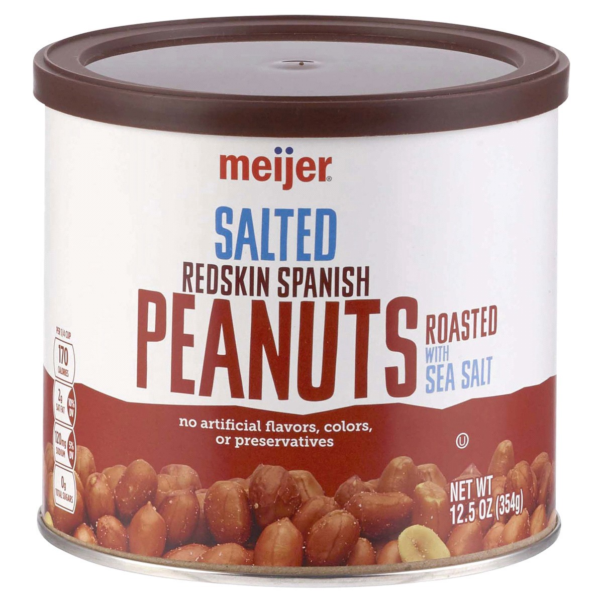 slide 1 of 5, Meijer Roasted, Salted Spanish Peanuts, 12 oz
