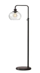 ROOM & RETREAT Rr Glass Globe Floor Lamp Ant Bronze