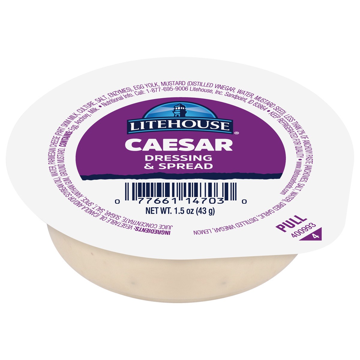 slide 12 of 13, Litehouse Caesar Dressing & Dip 1.5 oz, 1.5 oz