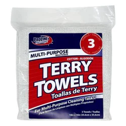 ProLine Multipurpose Terry Towels, 3 ct