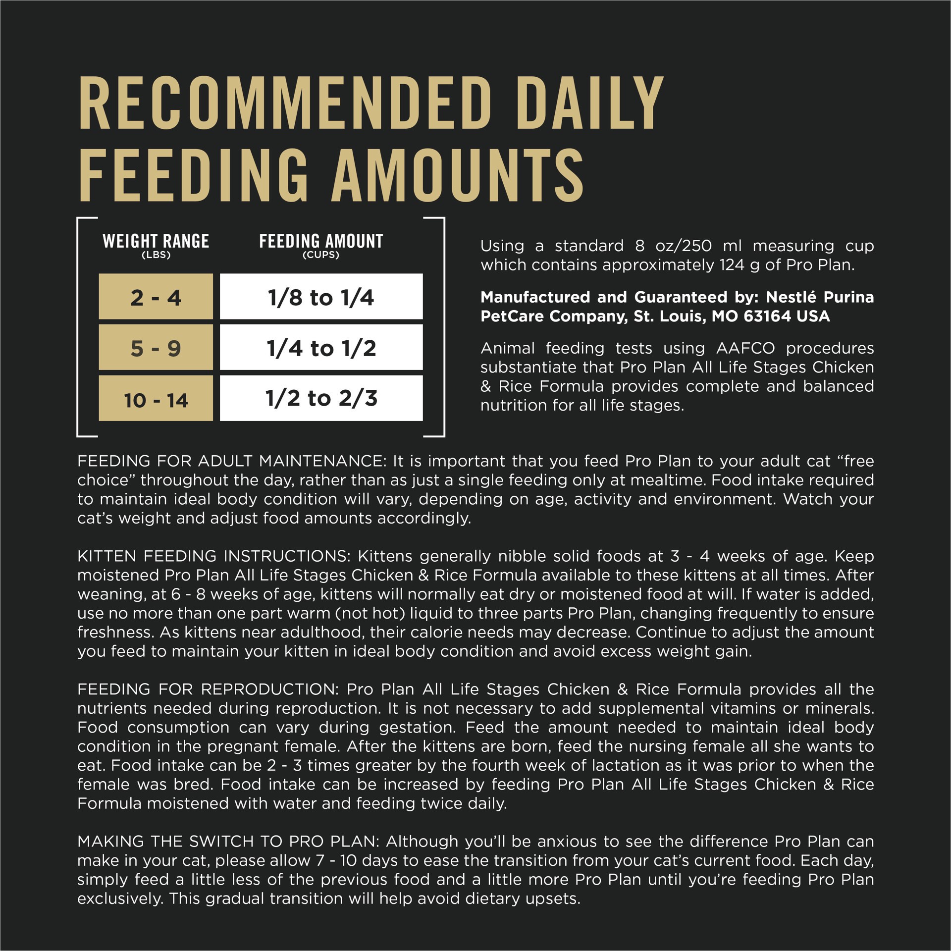 slide 2 of 9, Purina Pro Plan All Life Stages High Protein Cat Food Chicken and Rice Dry Kibble, 12.50 lb
