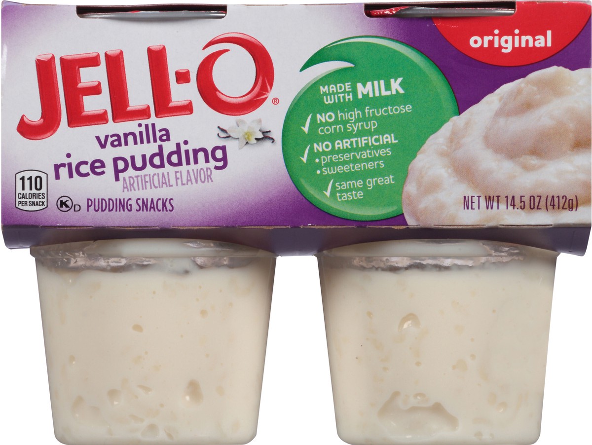 slide 6 of 14, JELL-O PUDDING READY TO EAT RICE 4 ct CUPS, 14.5 oz