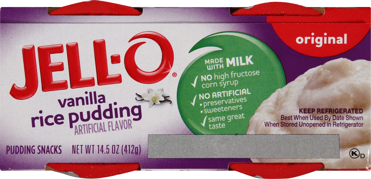 slide 7 of 14, JELL-O PUDDING READY TO EAT RICE 4 ct CUPS, 14.5 oz