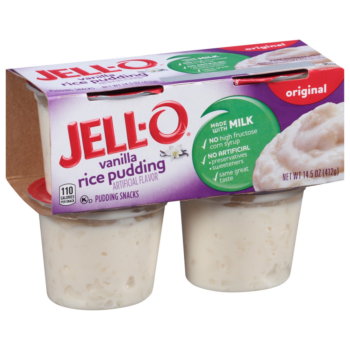 slide 8 of 14, JELL-O PUDDING READY TO EAT RICE 4 ct CUPS, 14.5 oz