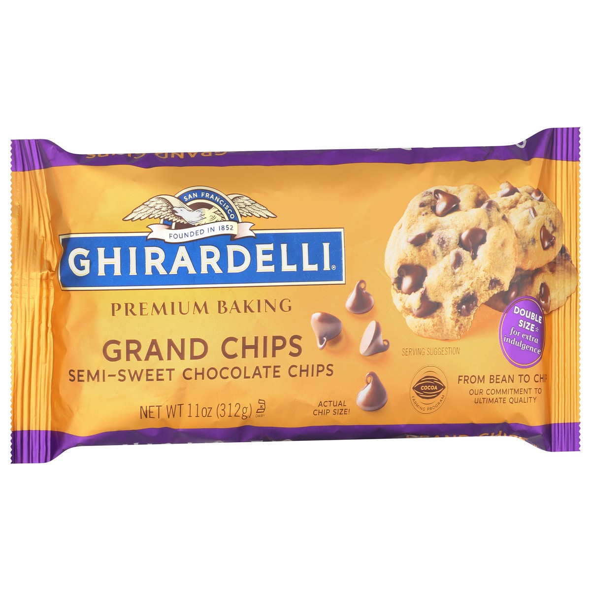 slide 2 of 9, Ghirardelli Semi-Sweet Chocolate Grand Chips, 11 oz