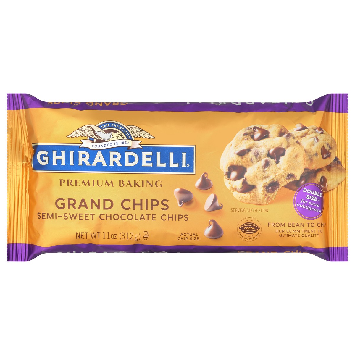 slide 6 of 9, Ghirardelli Semi-Sweet Chocolate Grand Chips, 11 oz