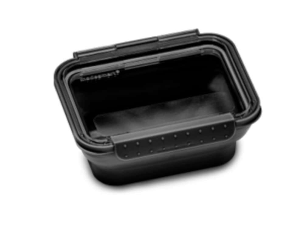 slide 1 of 1, madesmart Collapsible Food Storage Container Carbon, 6 in x 4 in
