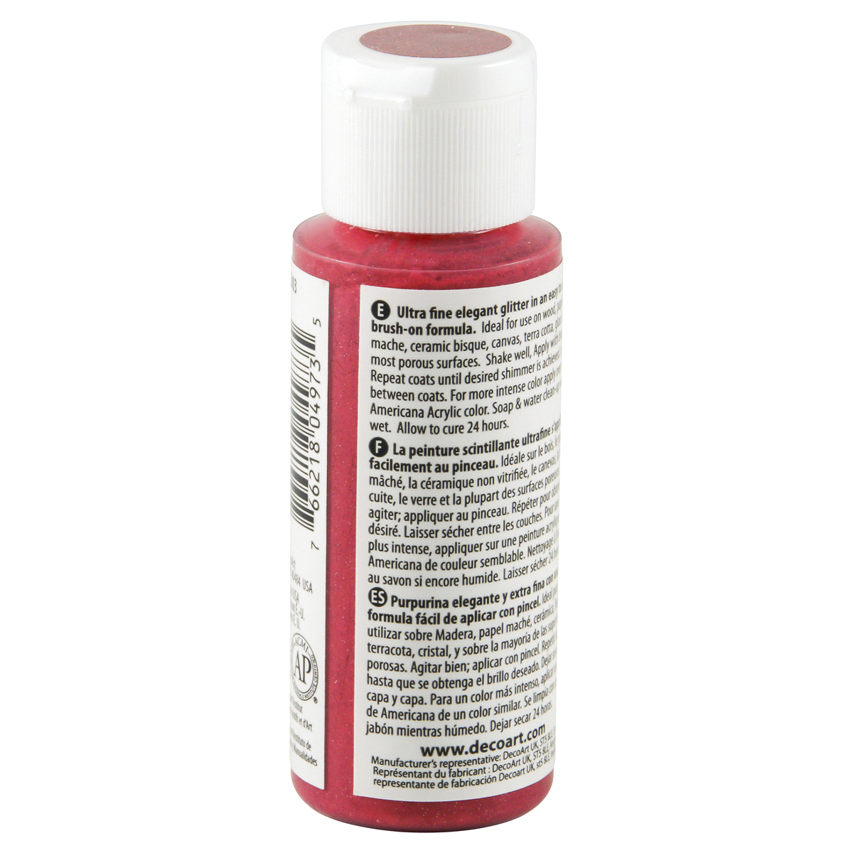 slide 2 of 4, Deco Art Glamour Dust Glitter Paint Sizzle Red, 2 oz