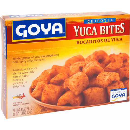 slide 1 of 1, Goya Hot Yuca Bites Chipotle, 16 oz