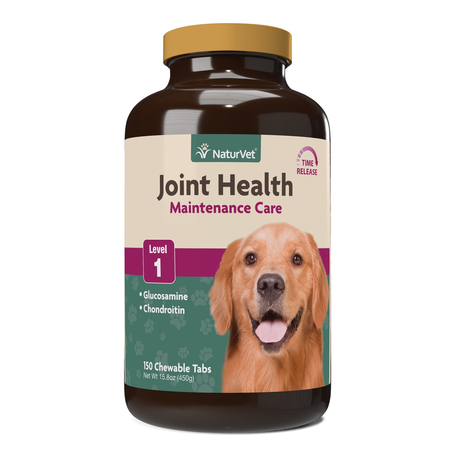 slide 1 of 1, NaturVet Joint Health Time Release Level 1-Maximum Hip & Joint Supplement for Dogs, 150 ct