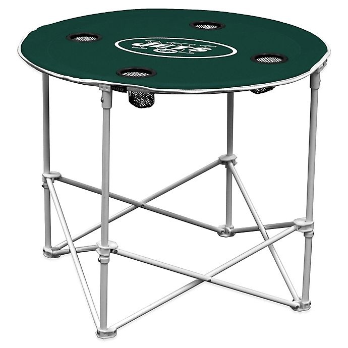 slide 1 of 1, NFL New York Jets Round Collapsible Table, 1 ct