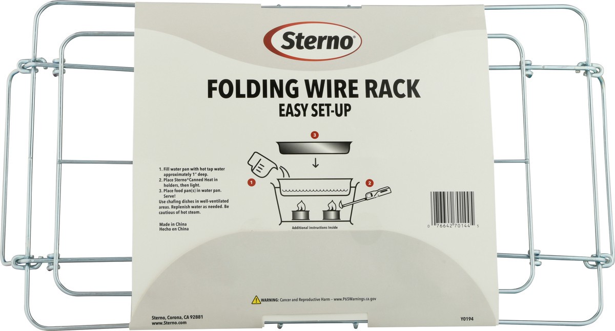 slide 3 of 11, Sterno Folding Wire Rack 1 ea, 1 ct