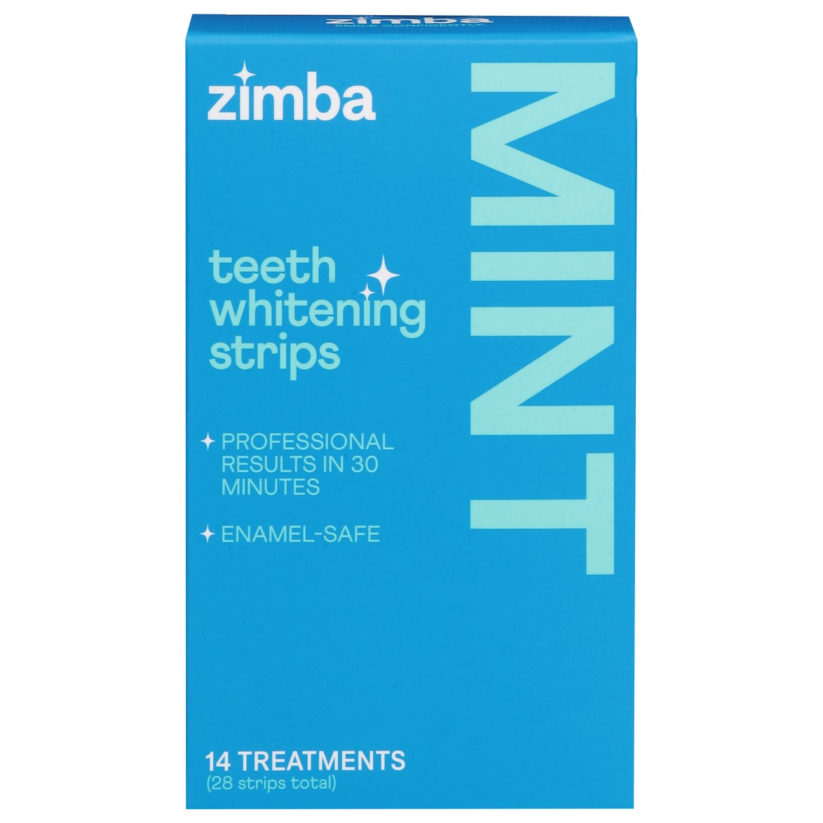 slide 1 of 1, Zimba Mint Teeth Whitening Strips 14 ea, 28 ct