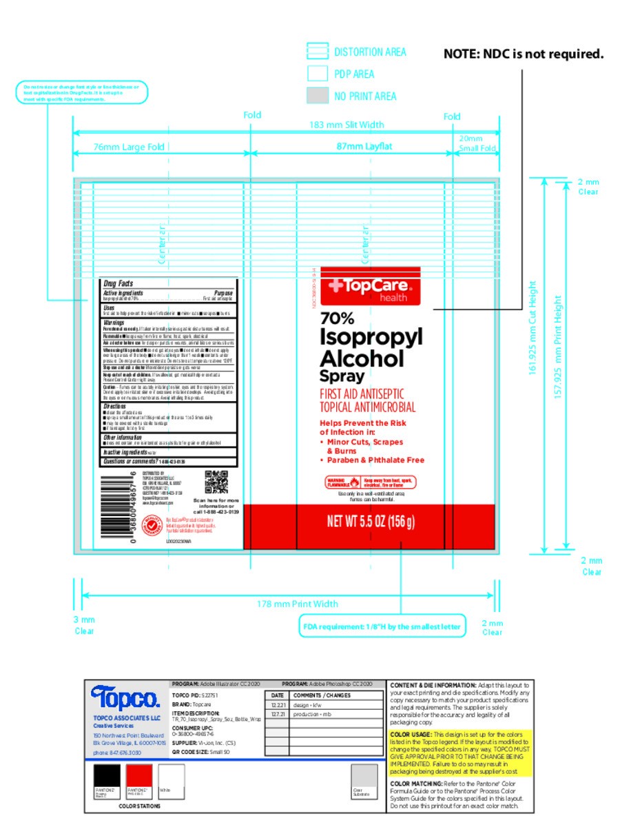 slide 15 of 16, TopCare Health 70% Isopropyl Alcohol Spray 5.5 oz, 5.5 oz