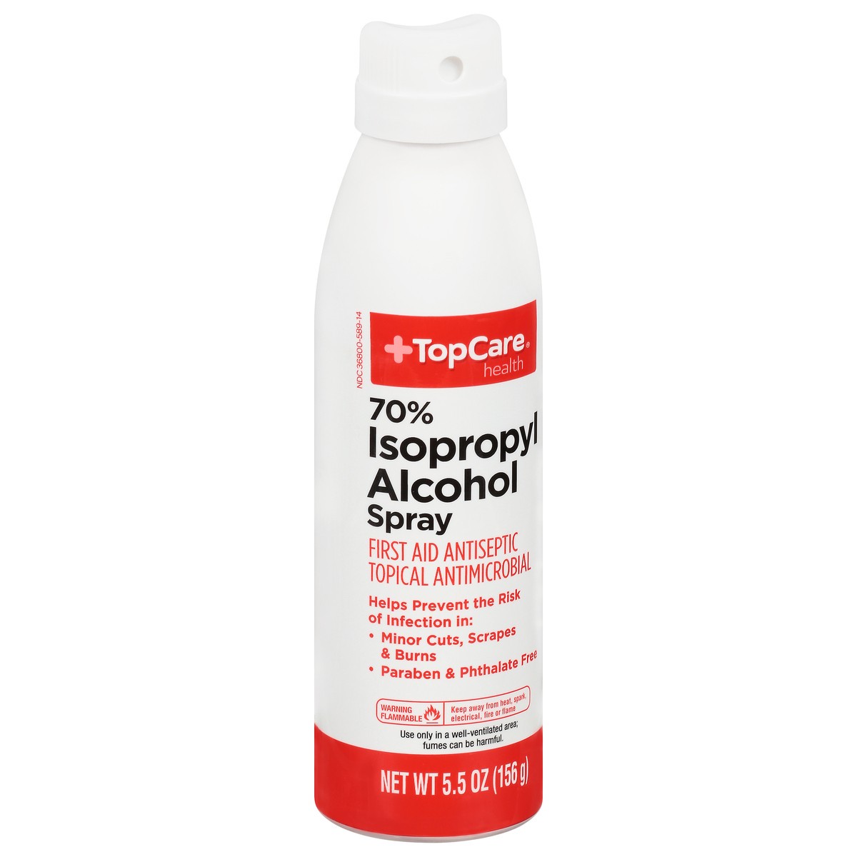 slide 6 of 16, TopCare Health 70% Isopropyl Alcohol Spray 5.5 oz, 5.5 oz