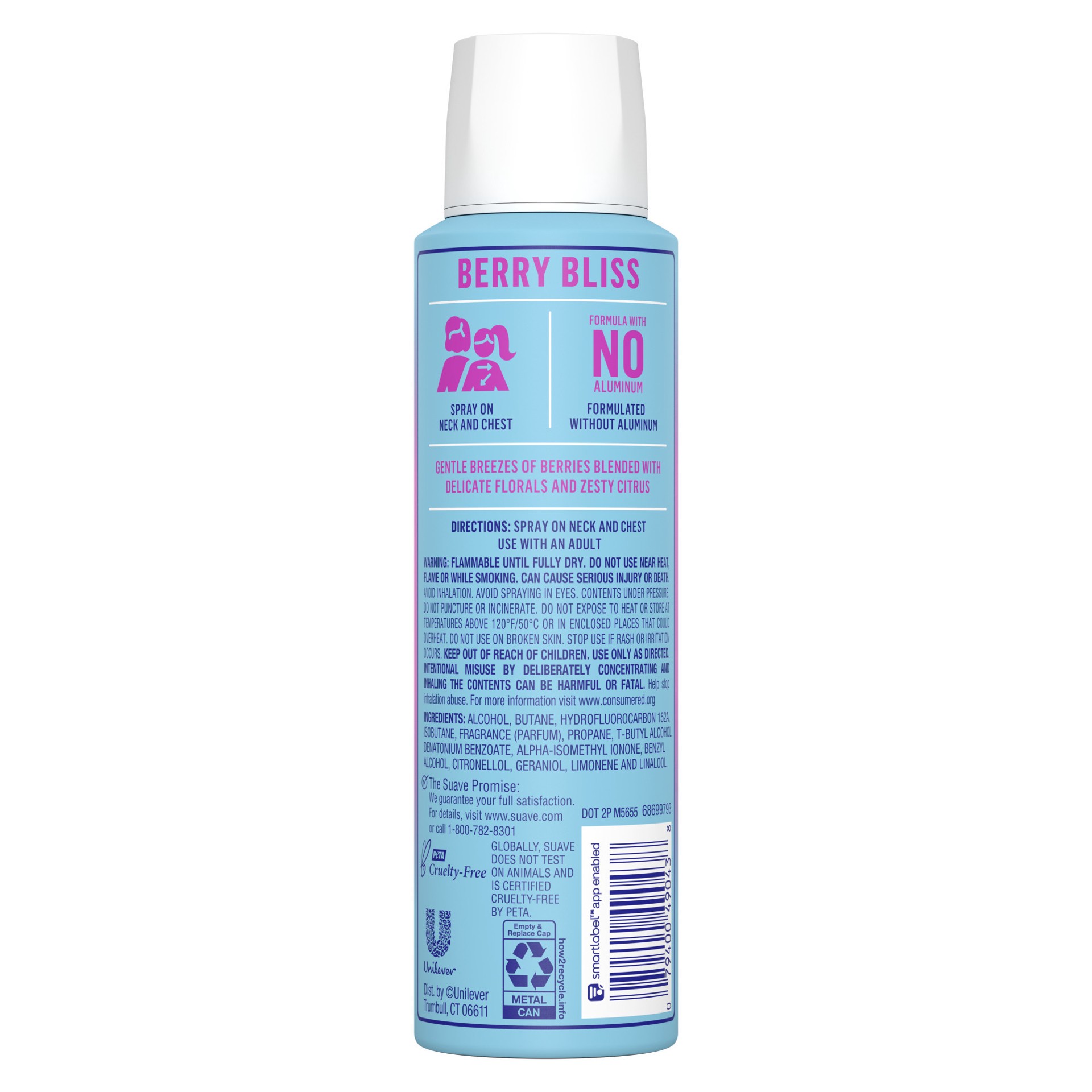 slide 3 of 3, Suave Fresh Vibes Deodorant Body Spray, Berry Bliss, 4 OZ, 4 oz