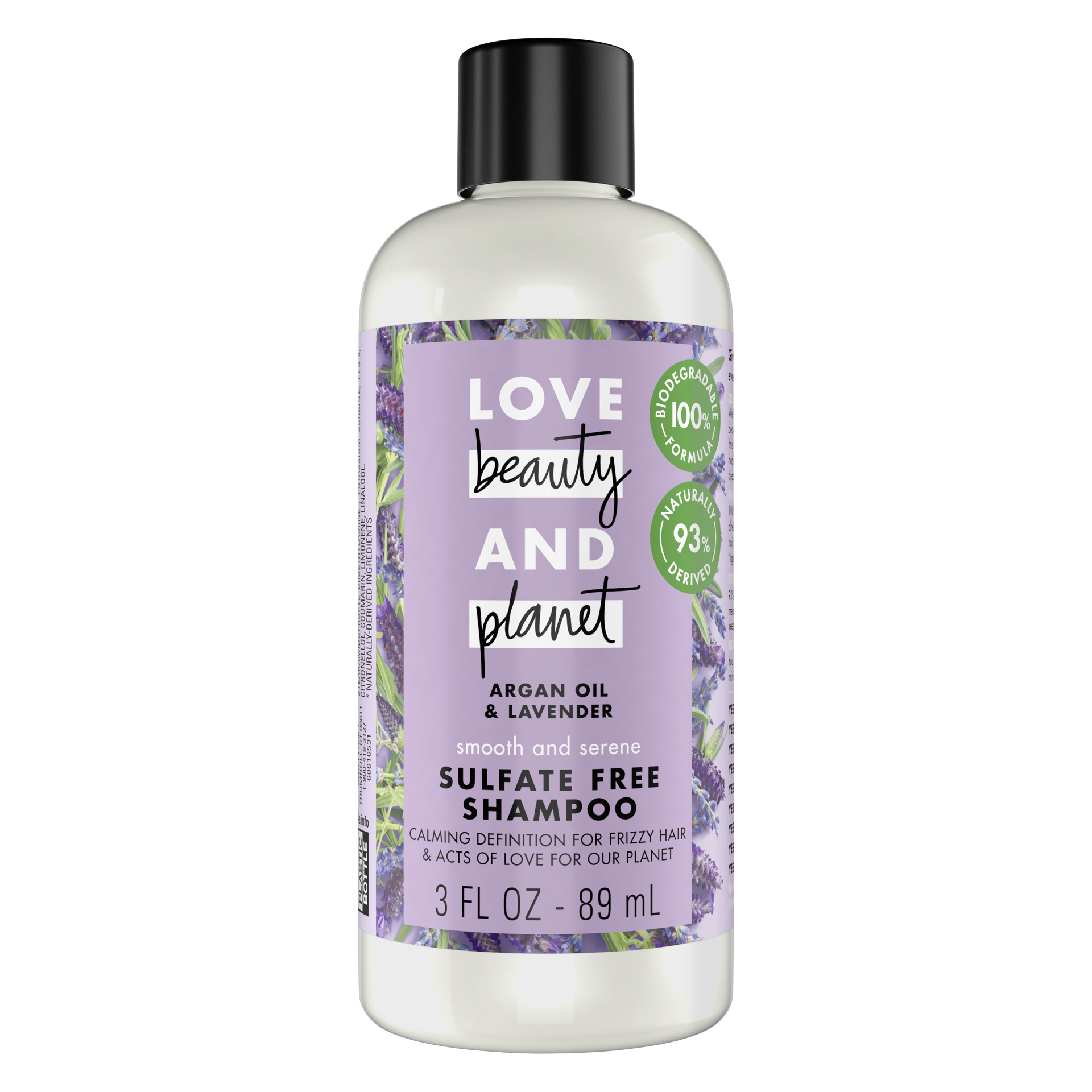 slide 3 of 4, Love Beauty and Planet Smooth & Serene Argan Oil Shampoo Argan Oil & Lavender, 3 oz, 3 oz