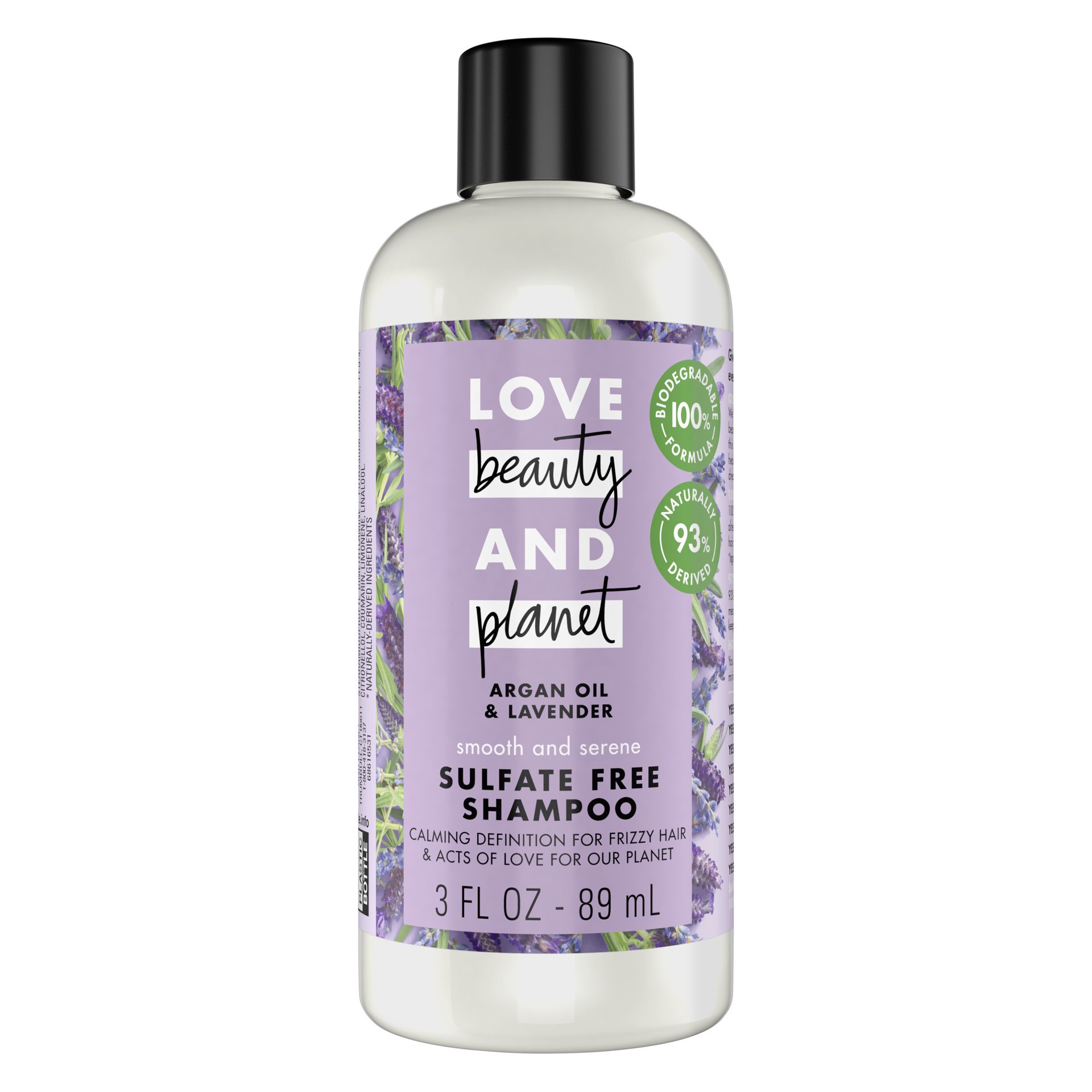 slide 1 of 4, Love Beauty and Planet Smooth & Serene Argan Oil Shampoo Argan Oil & Lavender, 3 oz, 3 oz